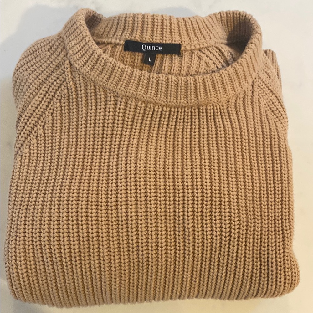 Quince Camel Knit Sweater
